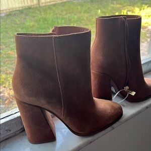Brown Suede Ankle Boots